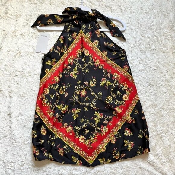 ZARA Scarf floral printed top - Picture 4 of 8